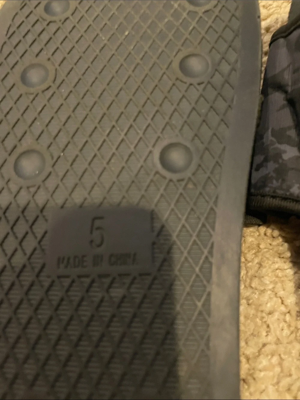 Boys adidas navy Camo Slide Sandals with Logo